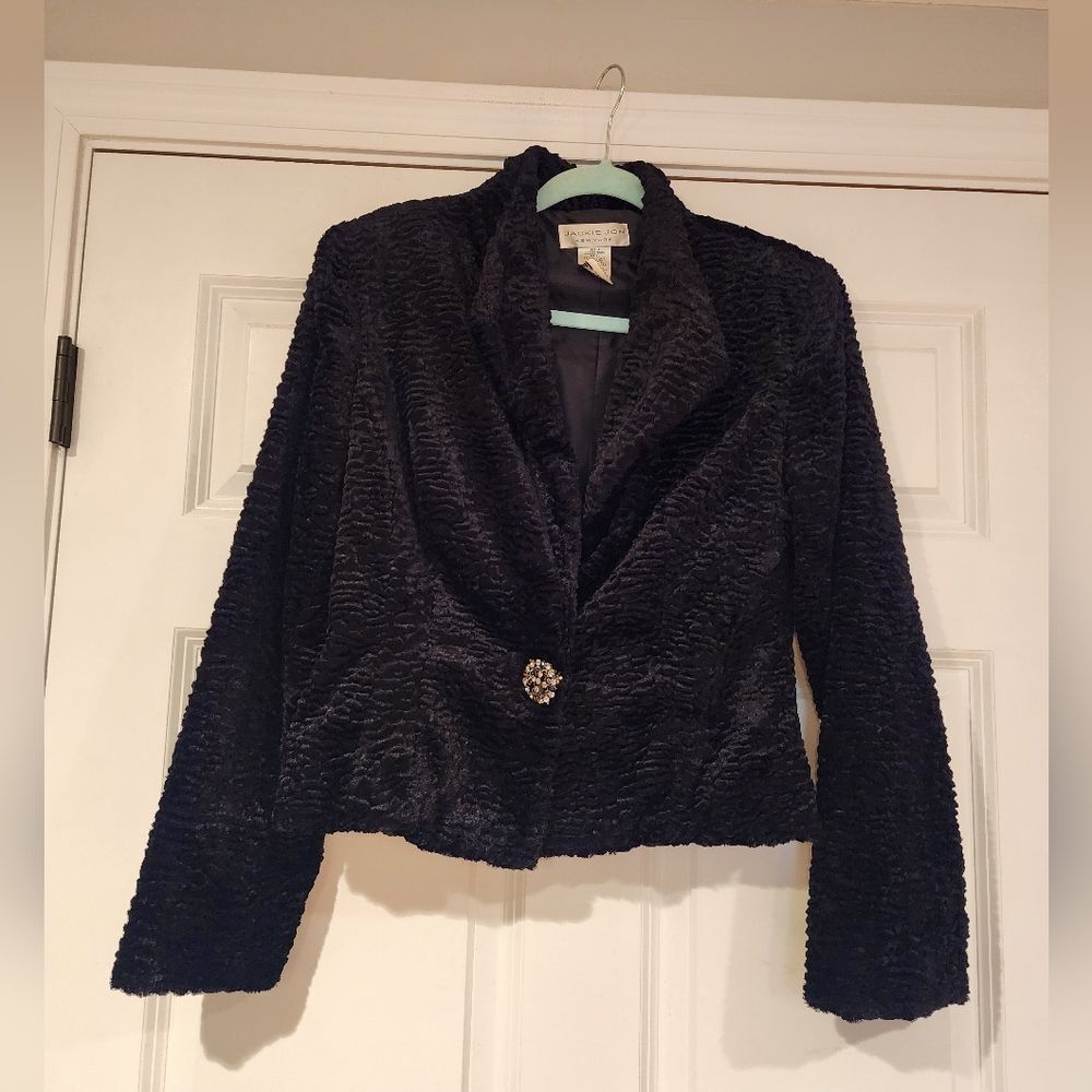 Jackie Jon vintage black velour jacket great condition M